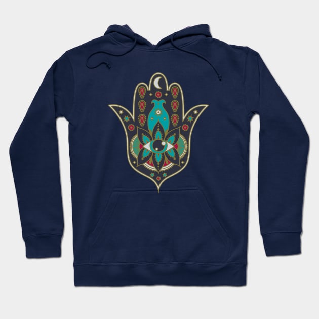 Hamsa Hand Hoodie by Tamara Lance